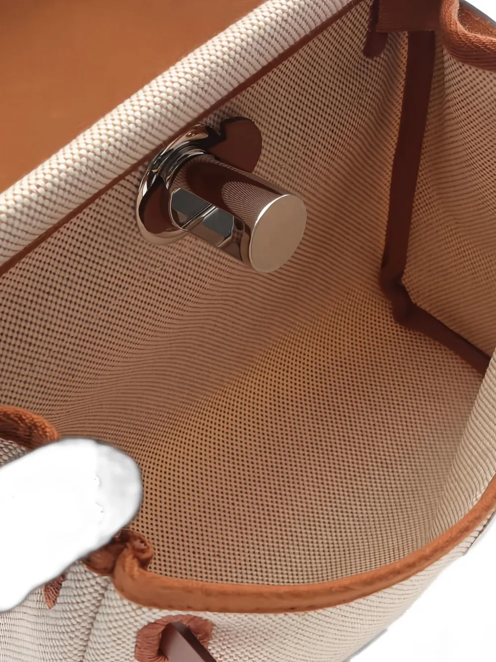 Pre-owned Hermes 2024 Mini Herbag Zip Cross Body Bag In Neutral