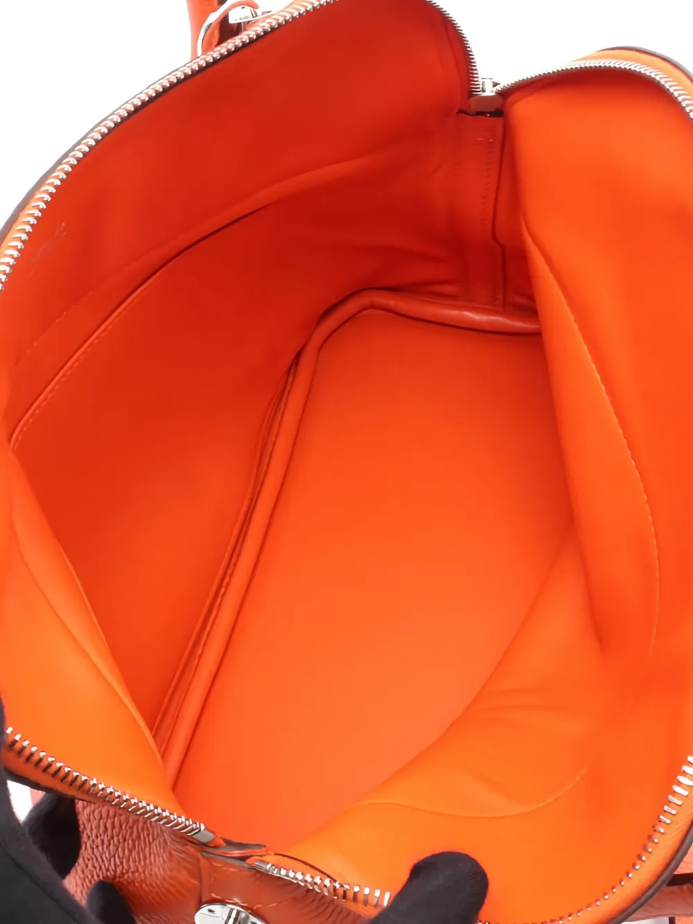 Pre-owned Hermes Bolide 31 Feu Leather Top-handle Tote Bag In Orange