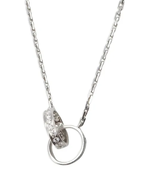 Cartier 18K white gold Baby Love diamond necklace