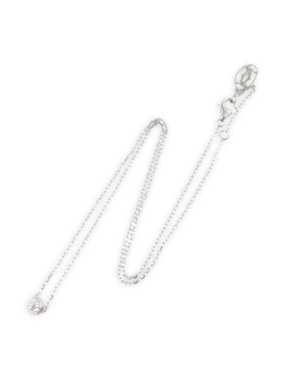Cartier ダムール LM ダイヤモンド ネックレス 18Kホワイトゴールド - シルバートーン Cartier ダムール LM ダイヤモンド ネックレス 18Kホワイトゴールド - シルバートーン