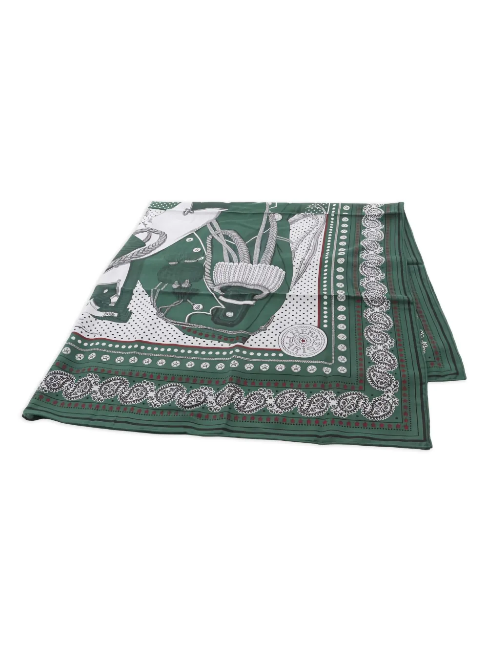 Hermès Pre-Owned 1920 Zouaves et Dragons scarf - グリーン Hermès Pre-Owned 1920 Zouaves et Dragons scarf - グリーン