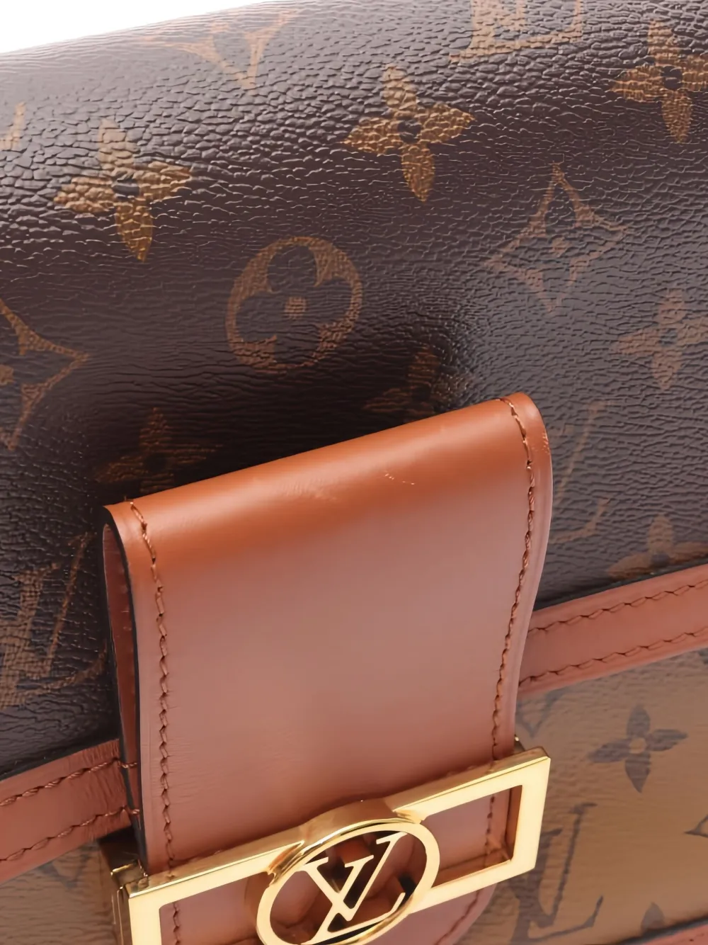 Pre-owned Louis Vuitton Dauphine Mm Shoulder Bag In Brown