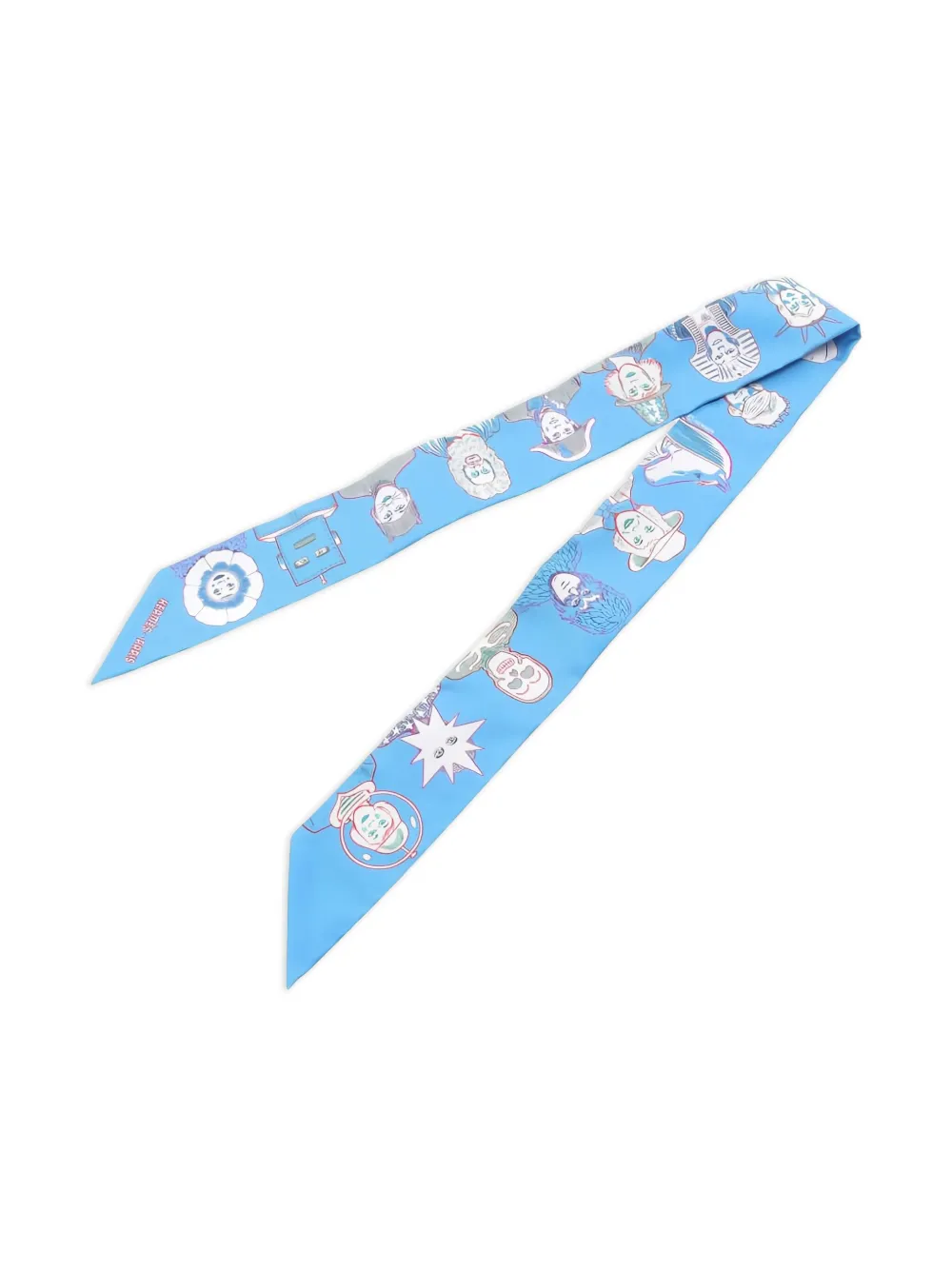 Pre-owned Hermes 2020 Dress Code Twilly Scarf In Blue