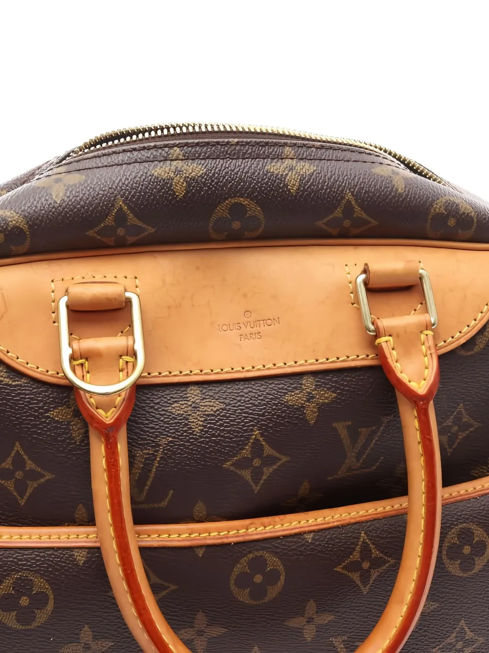 Pre-owned Louis Vuitton Monogram Deauville Handbag In Brown