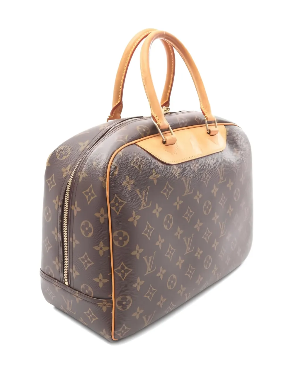 Pre-owned Louis Vuitton Monogram Deauville Handbag In Brown