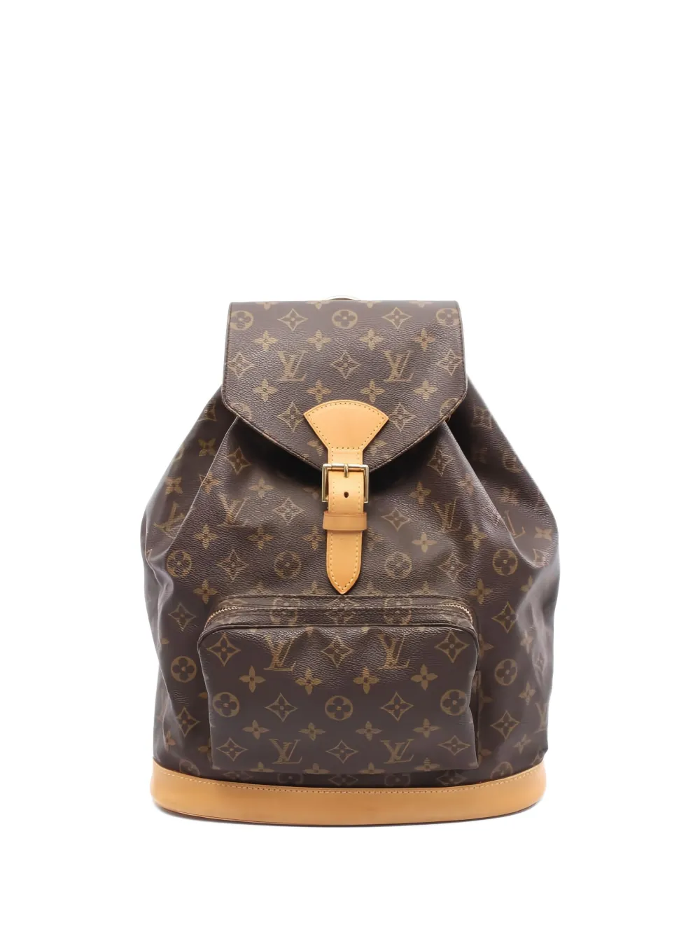 Pre-owned Louis Vuitton Monogram Montsouris Backpack In Brown