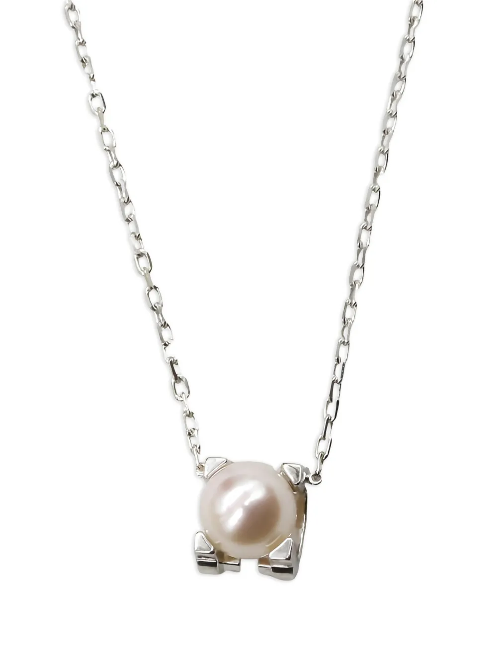 Cartier C de Cartier アコヤパール ネックレス 18Kホワイトゴールド - シルバートーン Cartier C de Cartier アコヤパール ネックレス 18Kホワイトゴールド - シルバートーン