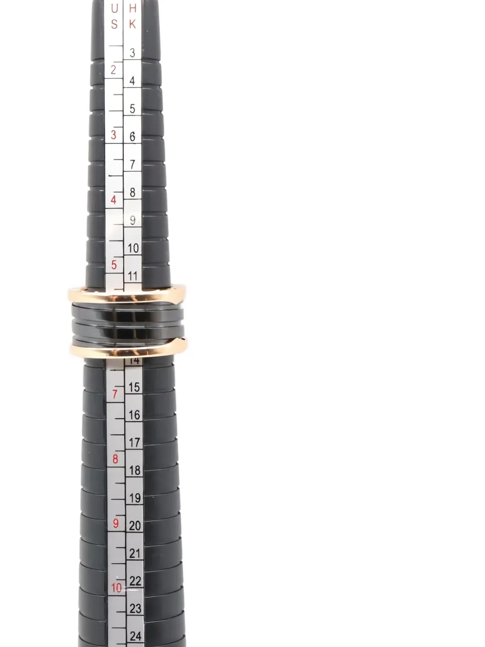 Pre-owned Bvlgari 2010 18kt Rose Gold B-zero1 Ring In Black