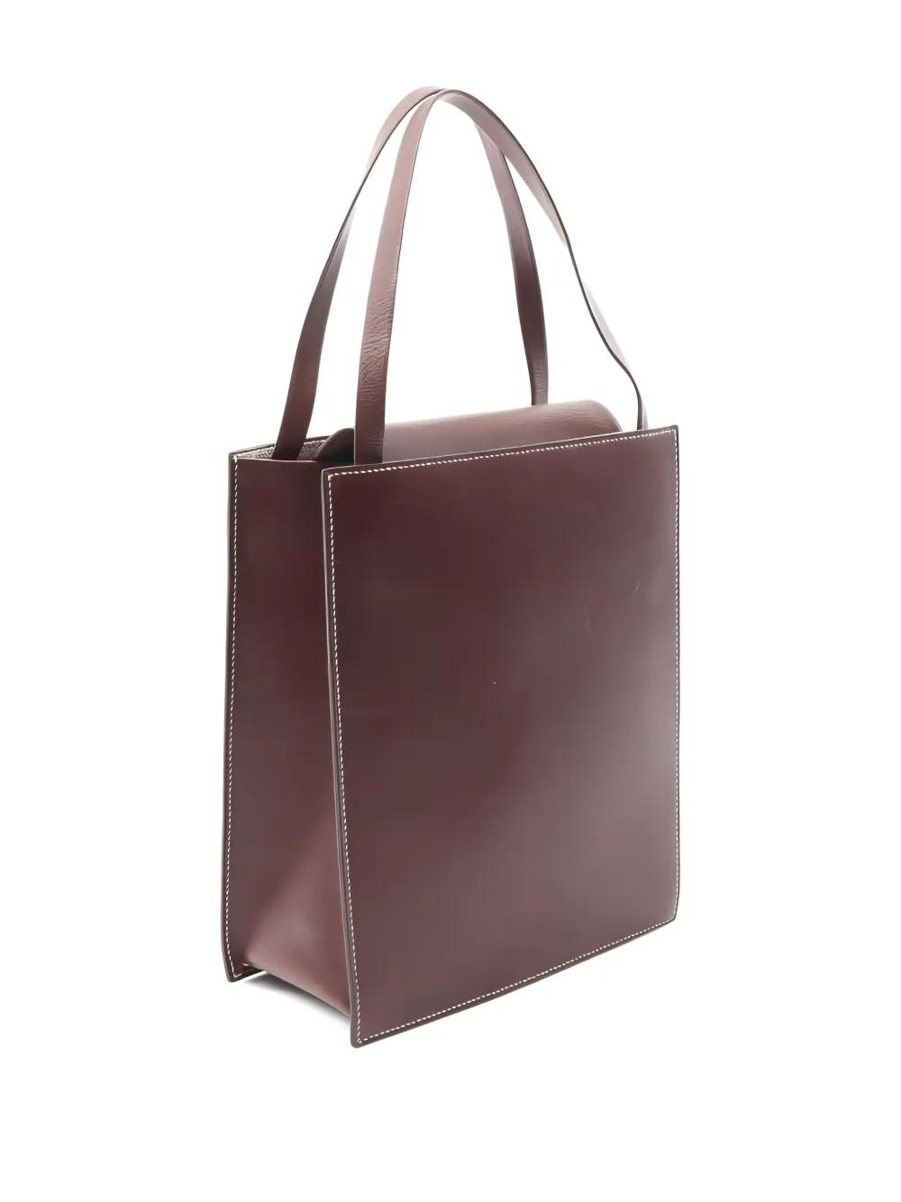 Pre-owned Hermes Lucy Mm Handbag In Brown