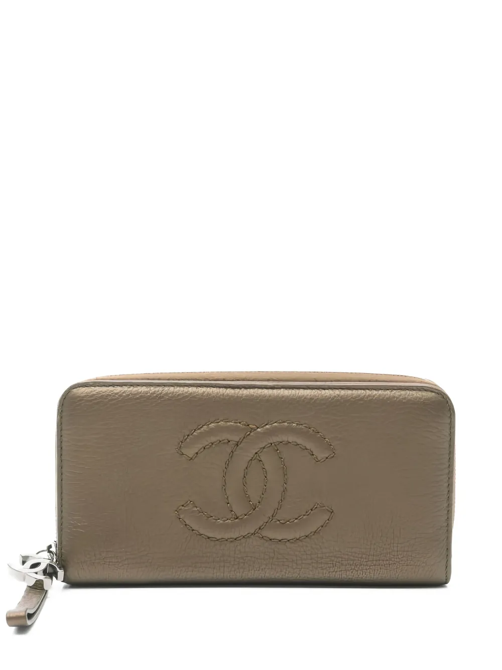 CHANEL Pre-Owned チェーン ファスナー財布 - グリーン CHANEL Pre-Owned チェーン ファスナー財布 - グリーン