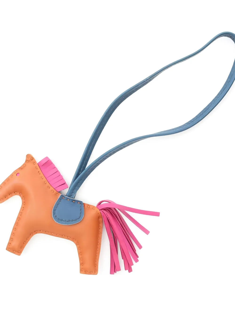 Pre-owned Hermes 2019 Rodeo Pm Charm In Blue