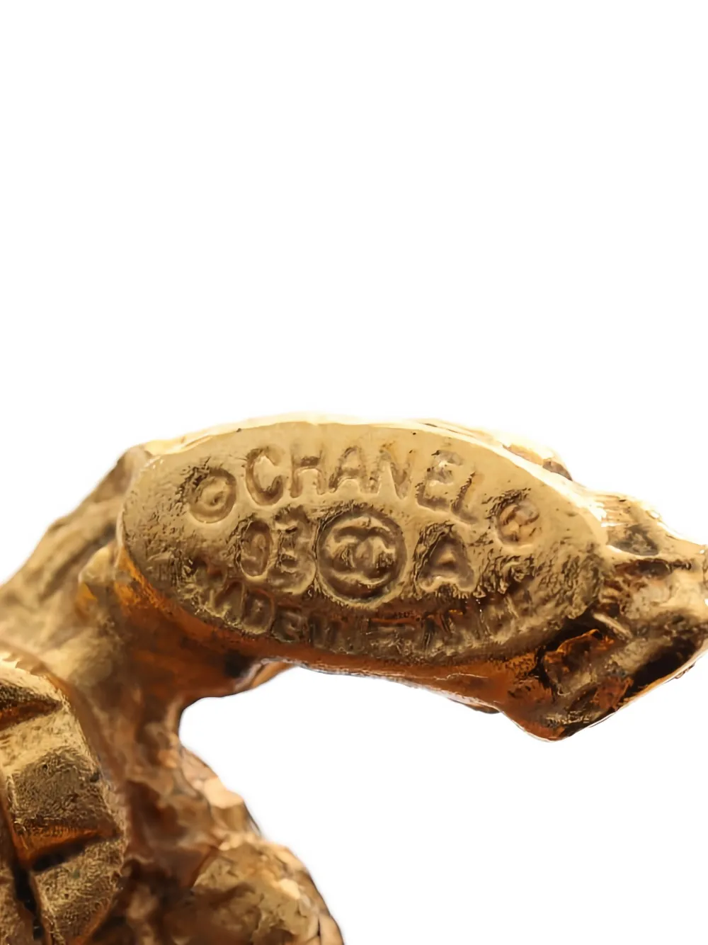 Pre-owned Chanel Coco Mark Earrings In Gold