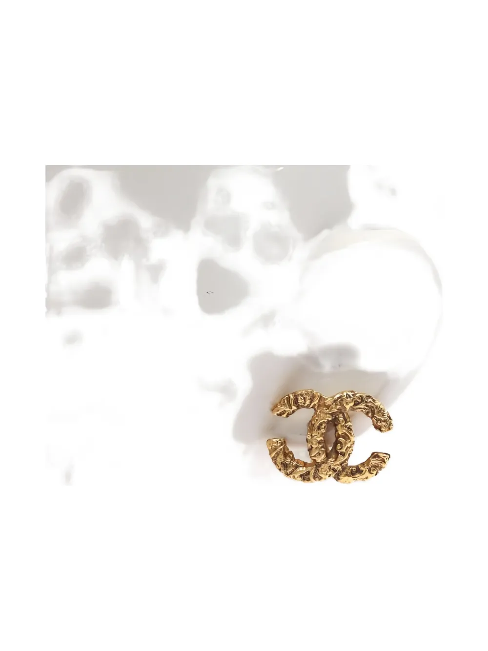 Pre-owned Chanel Coco Mark Earrings In Gold