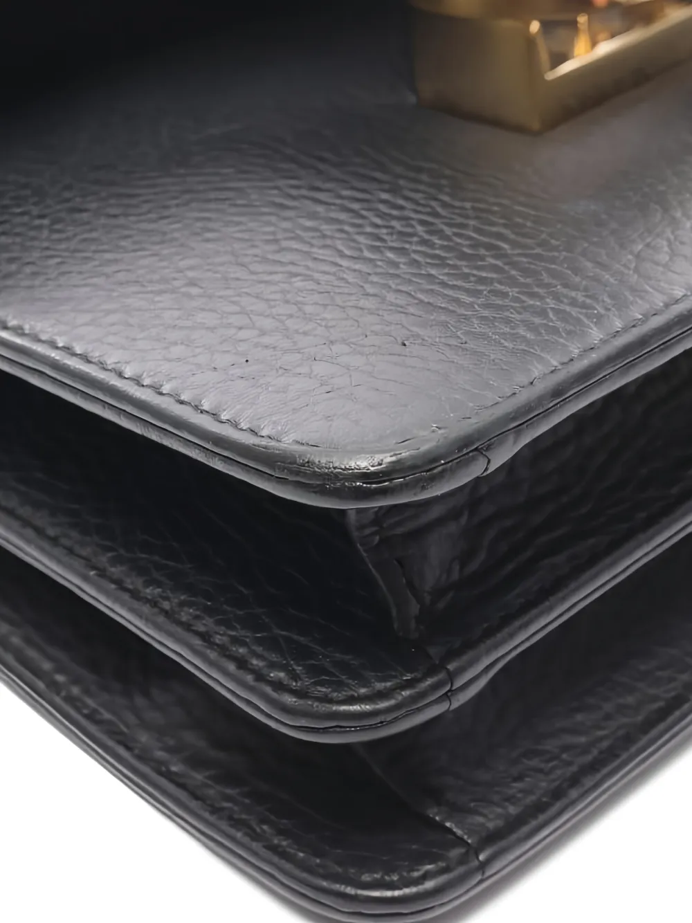 Pre-owned Gucci Interlocking-g Chain Shoulder Bag In Black