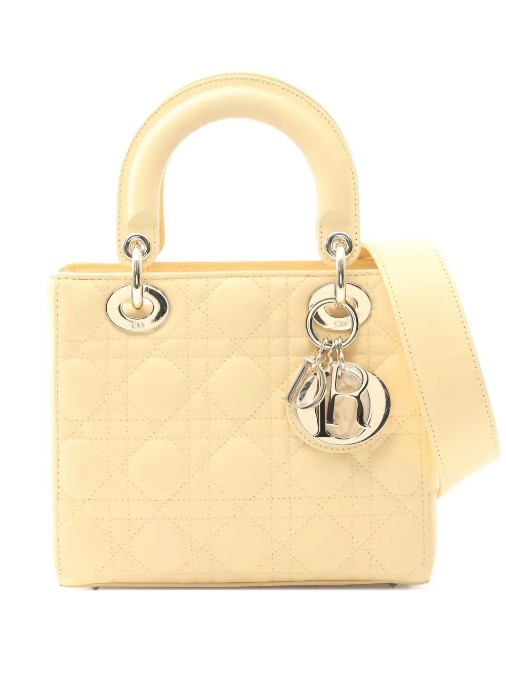 Christian Dior Pre-Owned Lady Dior tote bag - イエロー Christian Dior Pre-Owned Lady Dior tote bag - イエロー