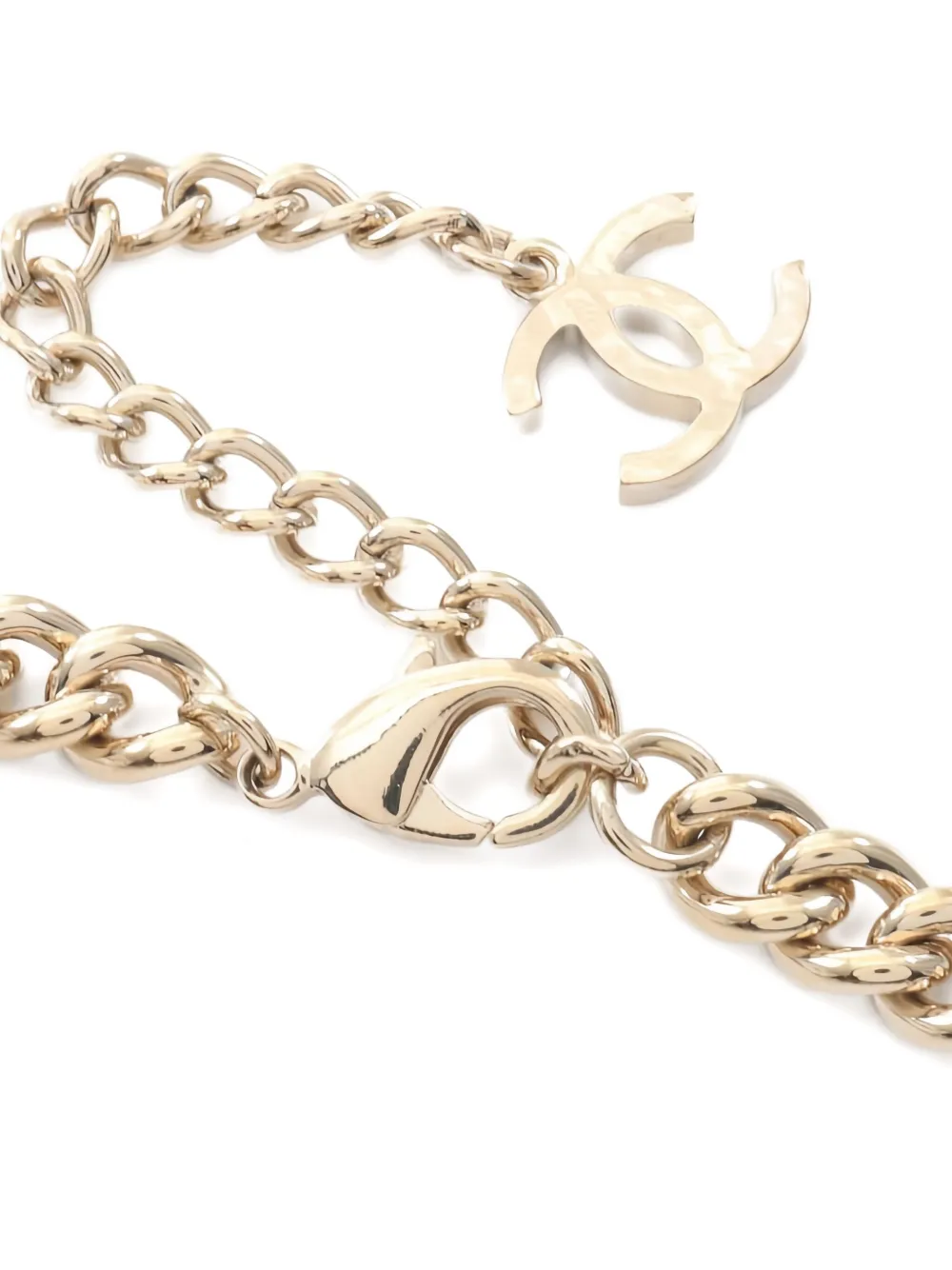 Pre-owned Chanel 1980 Coco Mark Necklace In Gold