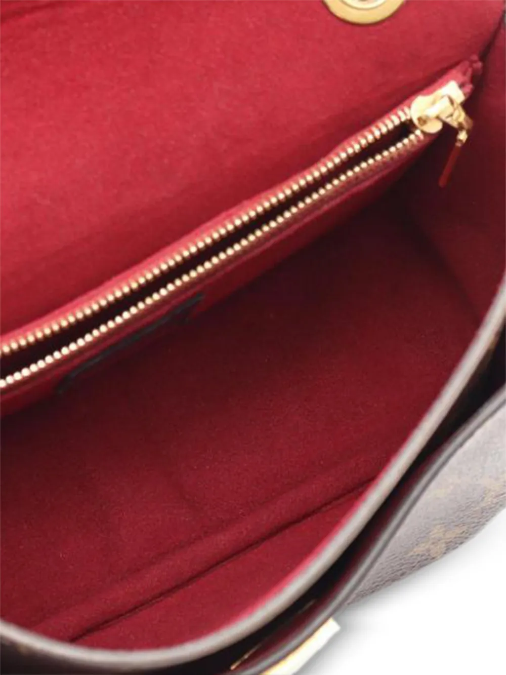 Pre-owned Louis Vuitton Passy Monogram Chain Shoulder Bag In Brown