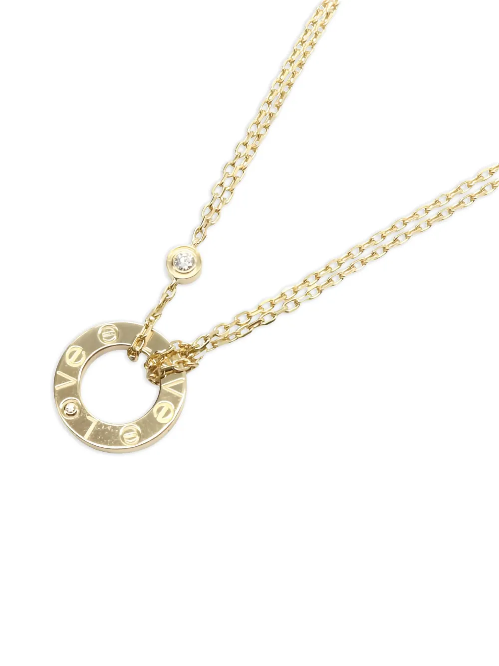 Cartier 18K yellow gold Love Circle diamond necklace | Image 2