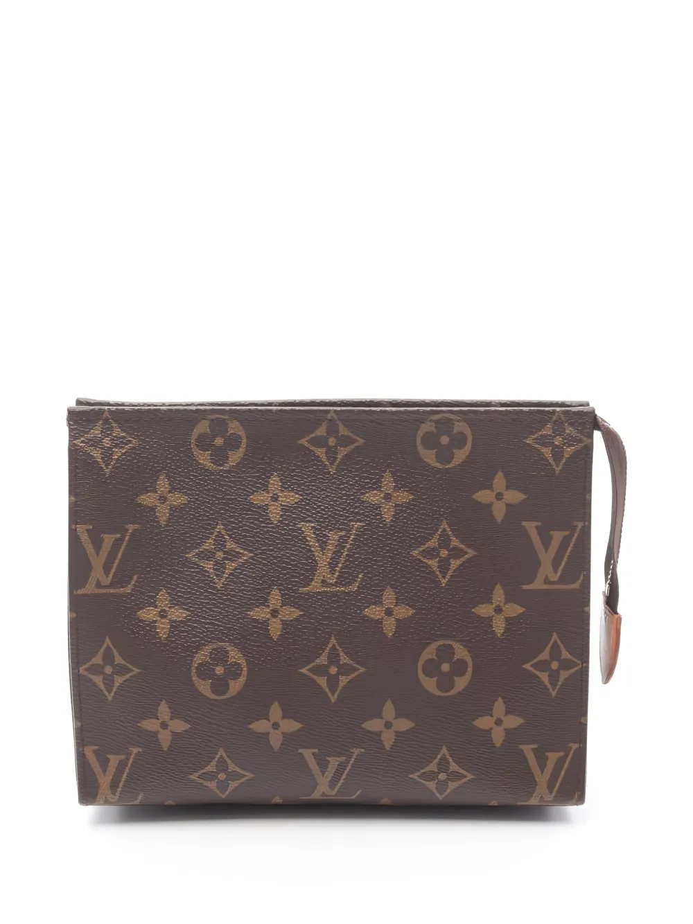 Pre-owned Louis Vuitton 2020 Poche Toilette 19 Monogram Makeup Bag In Brown