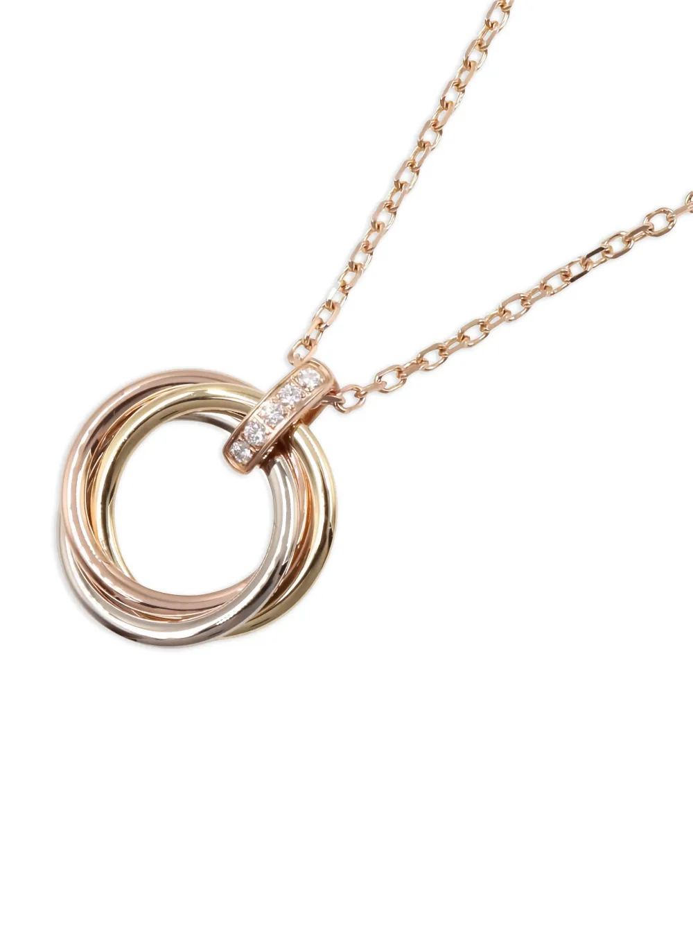Cartier 18K rose, white and yellow gold Trinity diamond necklace - Cartier 18K rose, white and yellow gold Trinity diamond necklace -