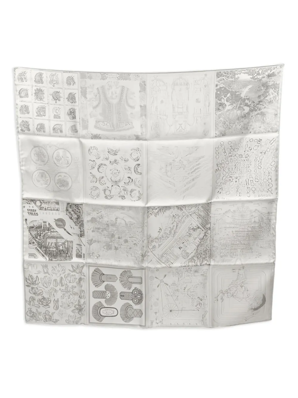 Hermès Pre-Owned 2010 Robocabal 60 scarf | Grey | Image 1