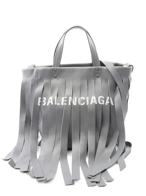 Balenciaga Pre-Owned leather fringe tote bag