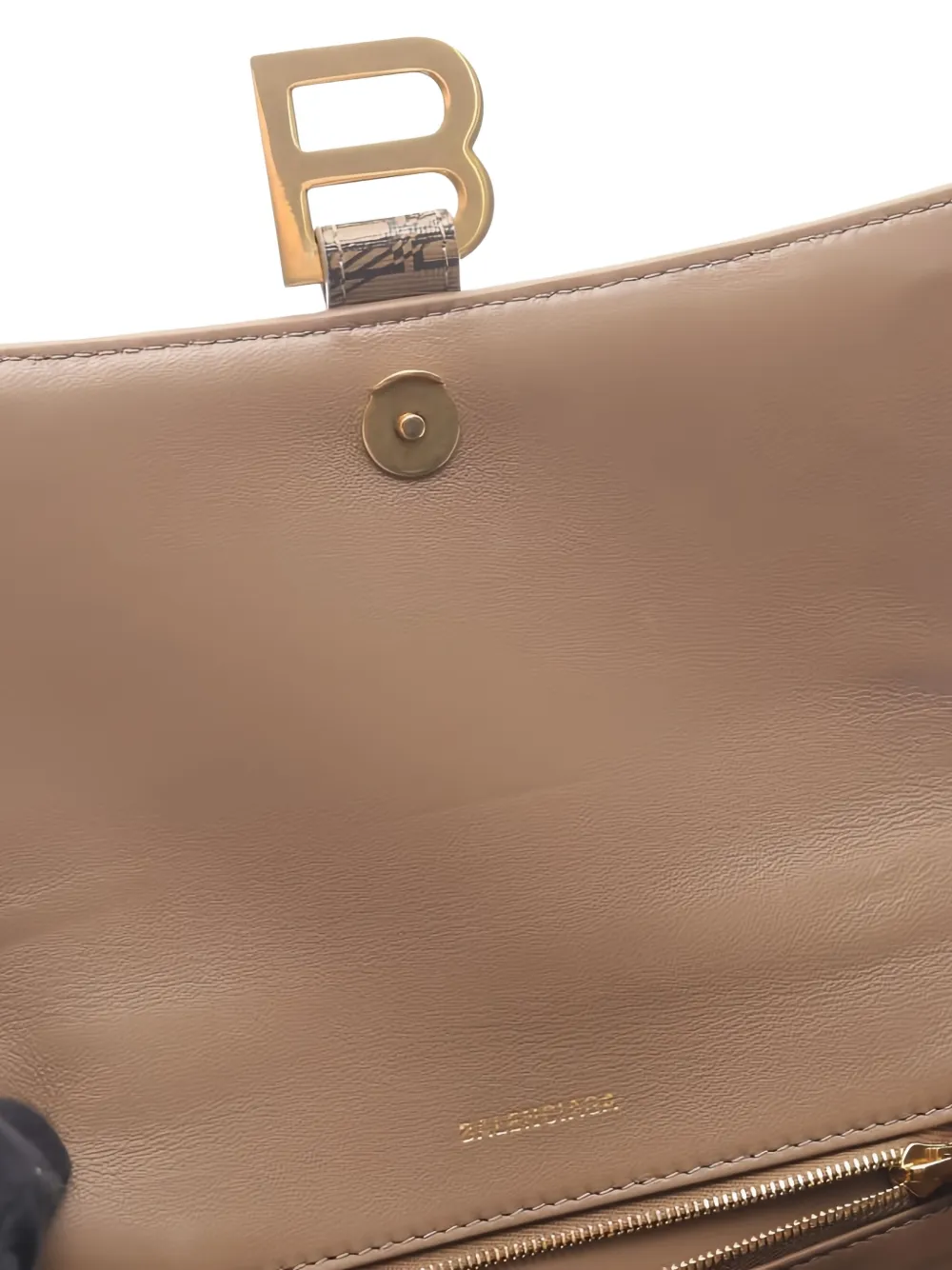 Pre-owned Balenciaga 2010s Small Hourglass Monogram Handbag In Brown