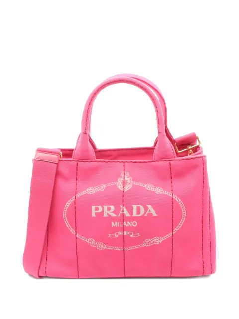 Prada Pre-Owned logo-print top-handle bag