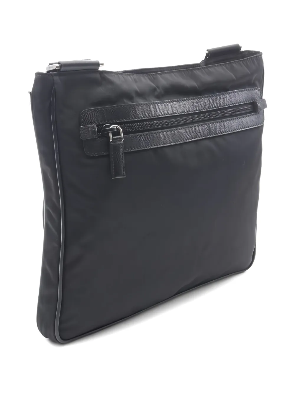 Pre-owned Prada Logo-plaque Cross Bag In Black