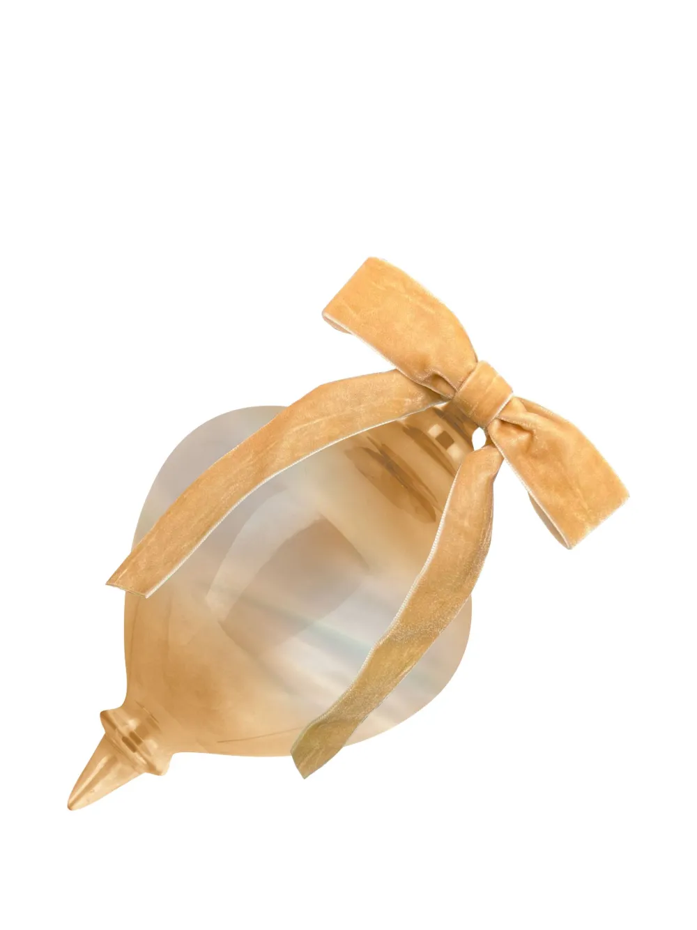 BACI MILANO velvet-bow glass ornament - Toni neutri