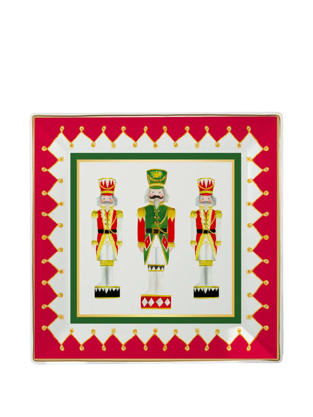 BACI MILANO nutcracker-pattern square tray - Bianco