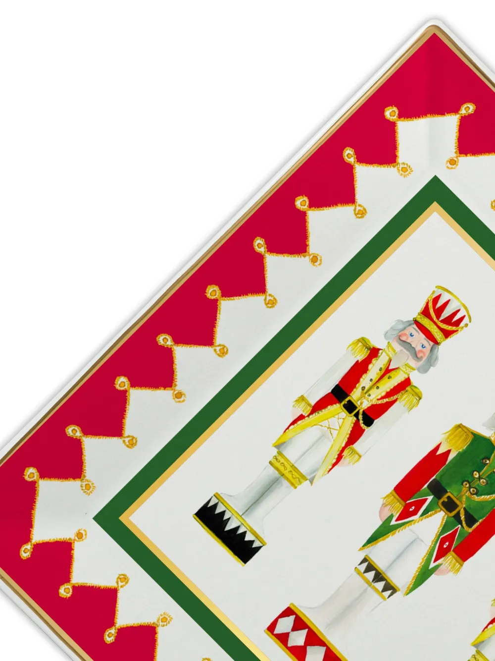 BACI MILANO nutcracker-pattern square tray | Decorative Trays & Plates | Image 2