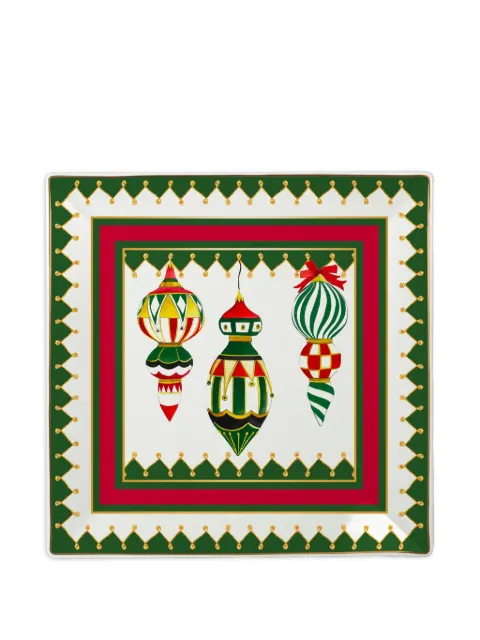 BACI MILANO christmas-ornament square plate