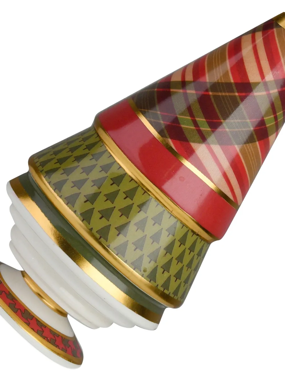 BACI MILANO tartan-pattern tree candle holder (9.5cm x 18cm) | Candle Holders | Image 2