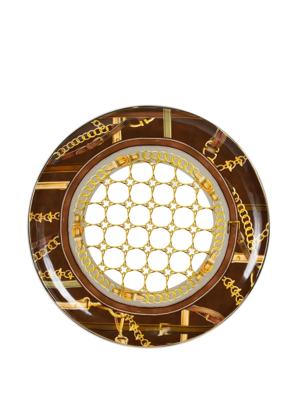 BACI MILANO Horses serving plate - Braun