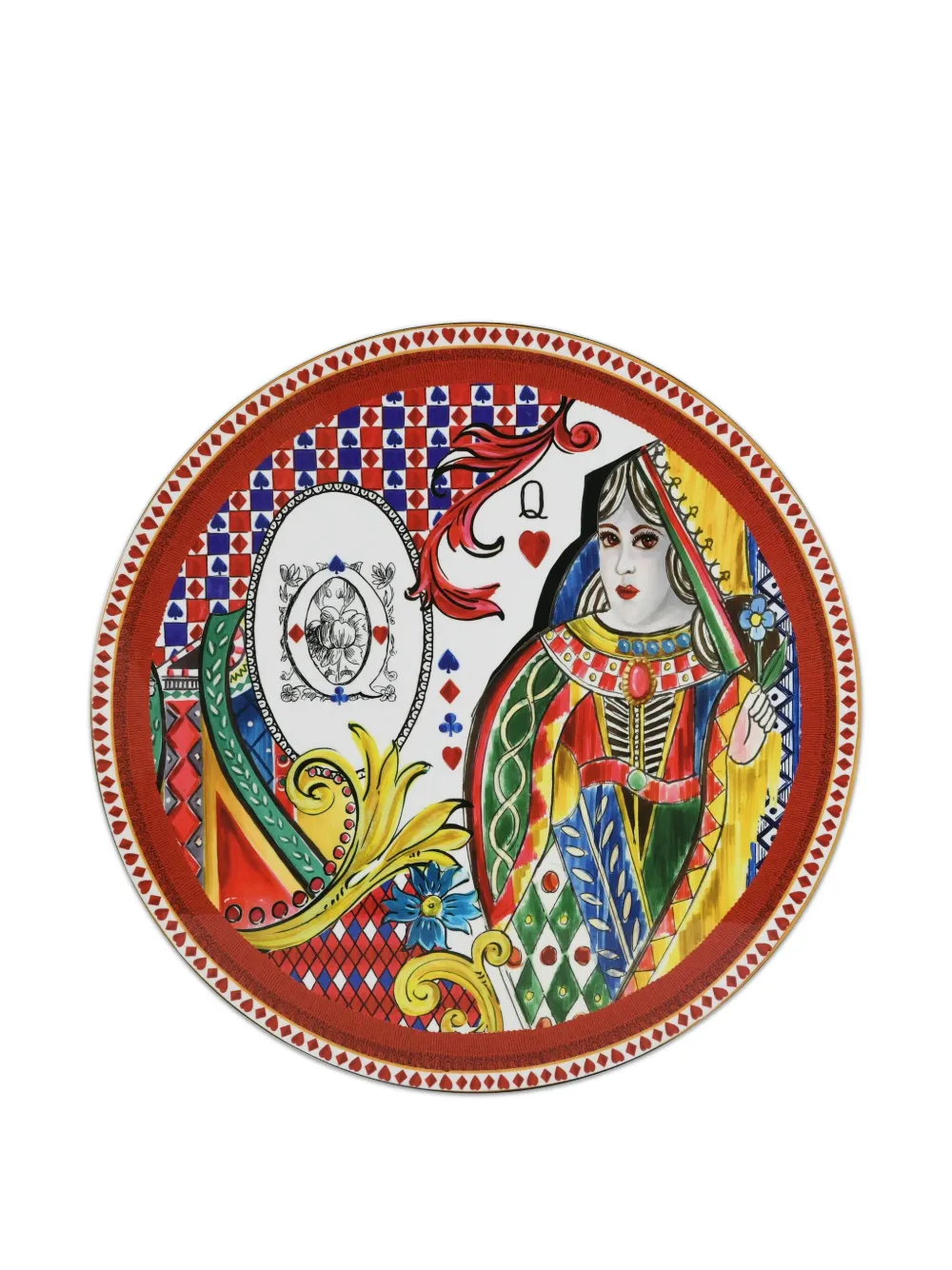 BACI MILANO Regina Queen platemat (35cm) - レッド BACI MILANO Regina Queen platemat (35cm) - レッド
