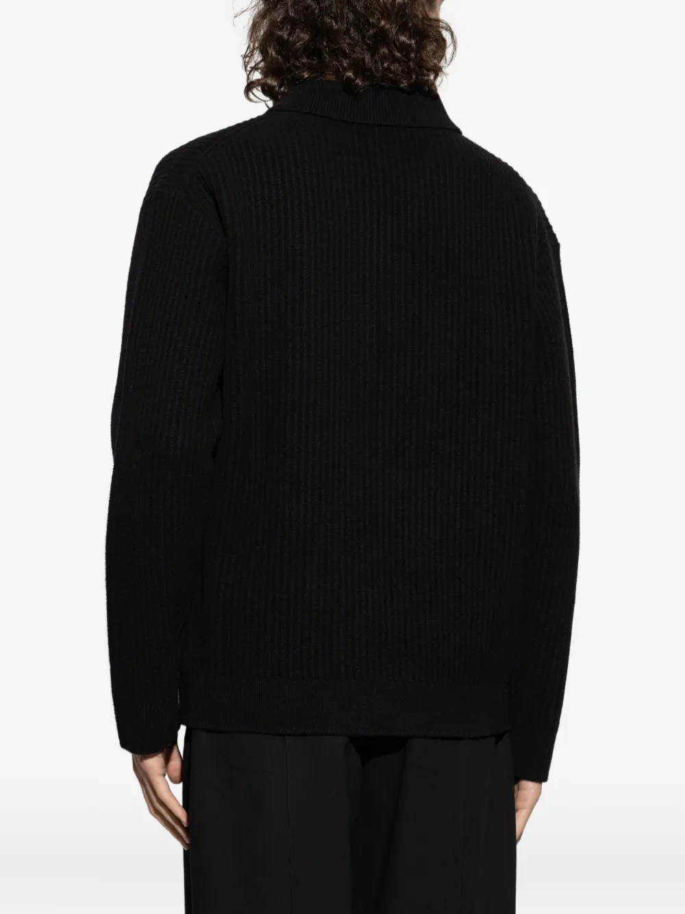 Maison Kitsuné Polotrui met vossenkop-applicatie Zwart