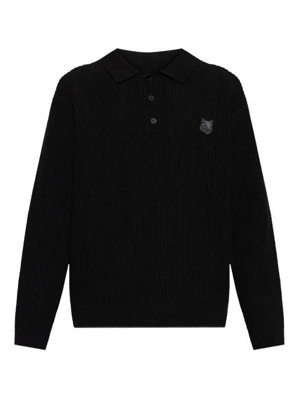 トップス Maison Kitsune FOX HEAD OVERSIZE POLO(M) MAISON KITSUNE（メゾン キツネ） ポロシャツ BOLD FOX HEAD PATCH