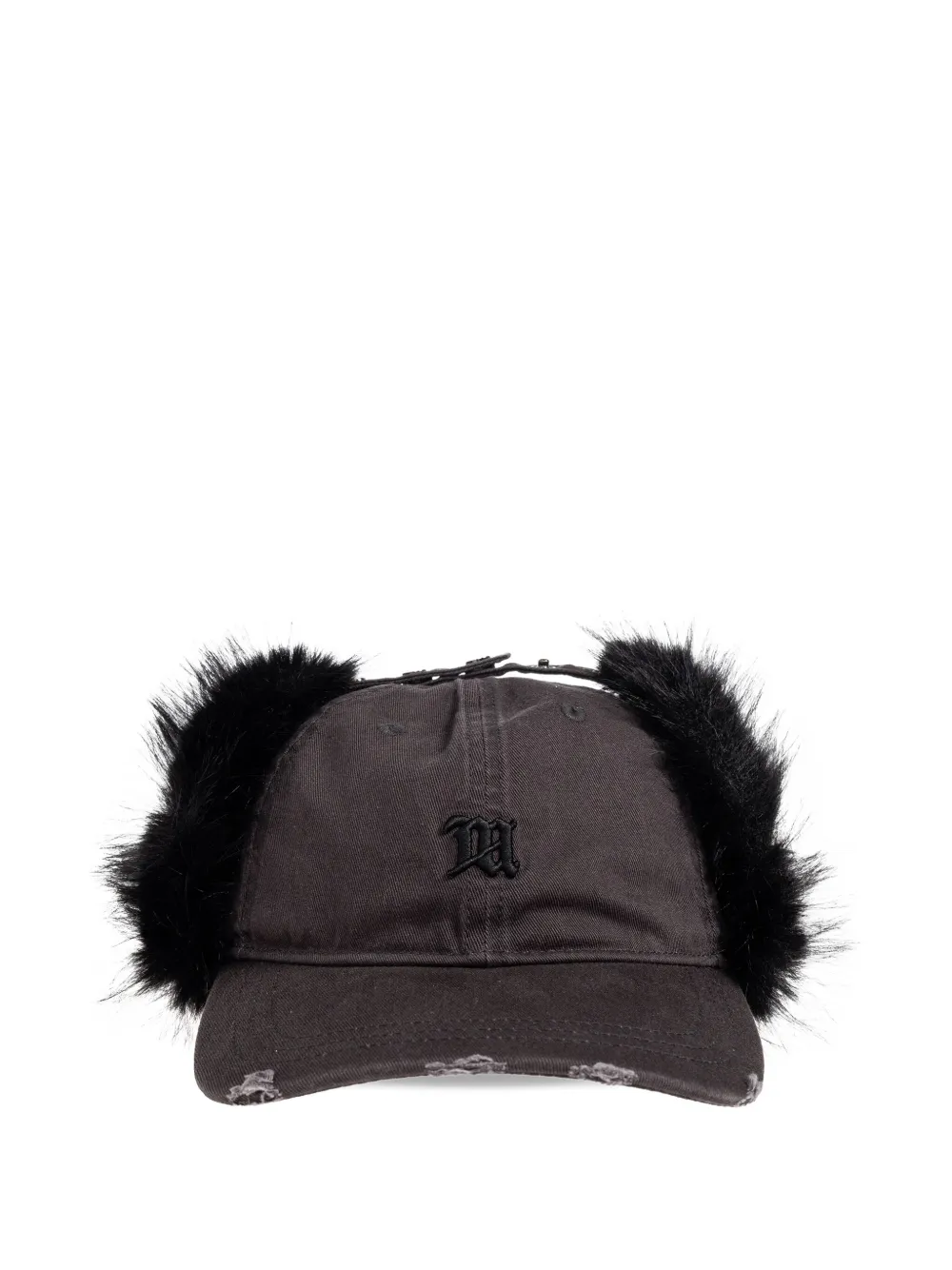 MISBHV Sankt Moritz embroidered faux fur hat | Black | Image 1