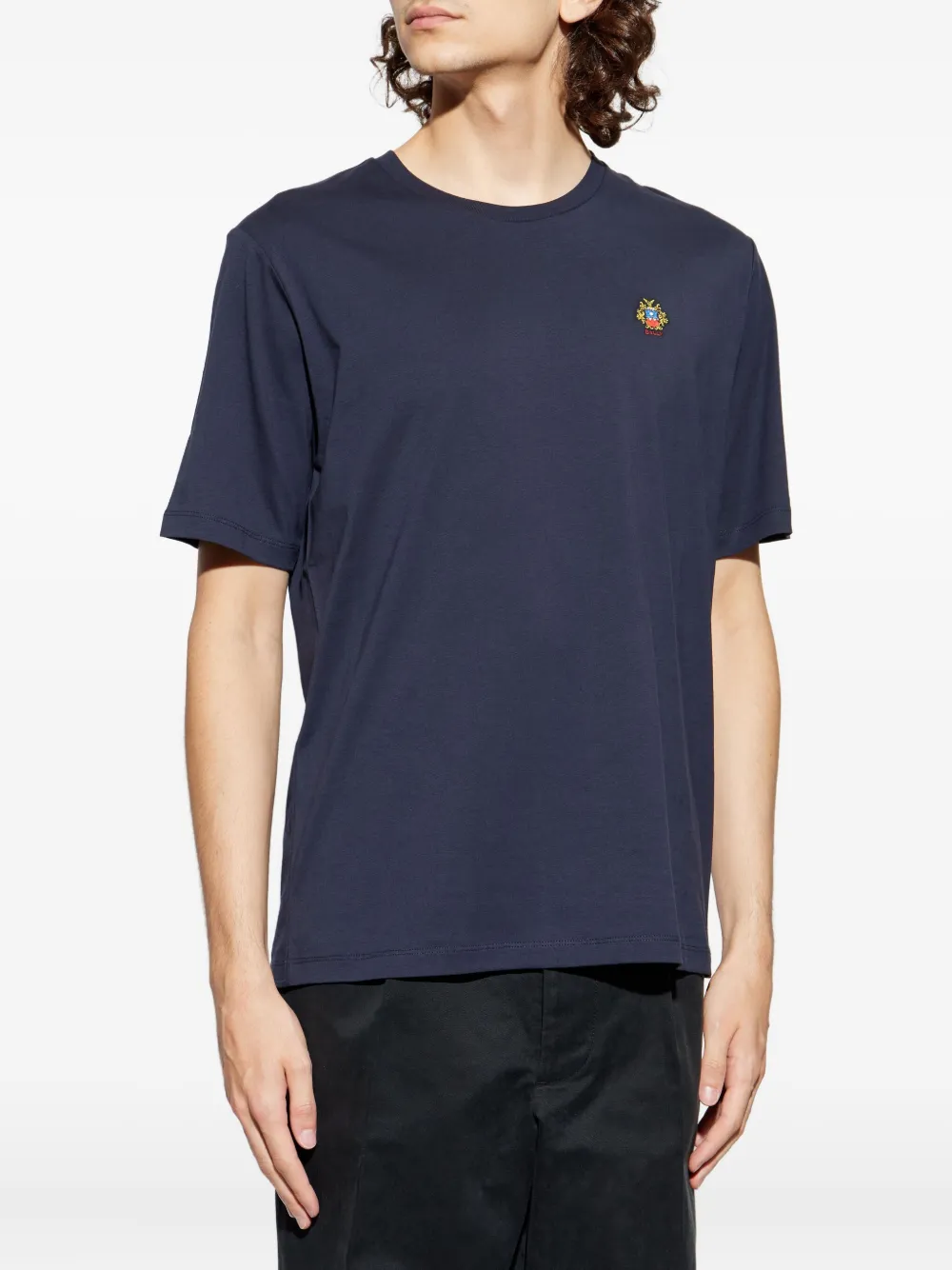 Bally T-shirt met geborduurd logo Blauw