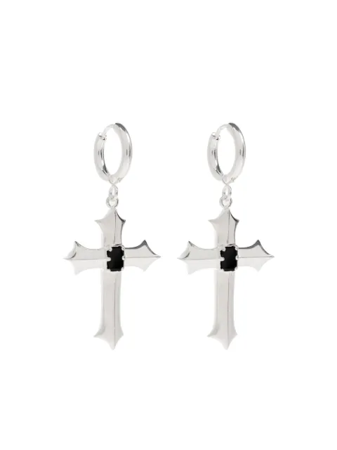 MISBHV cross-pendant hoop earrings