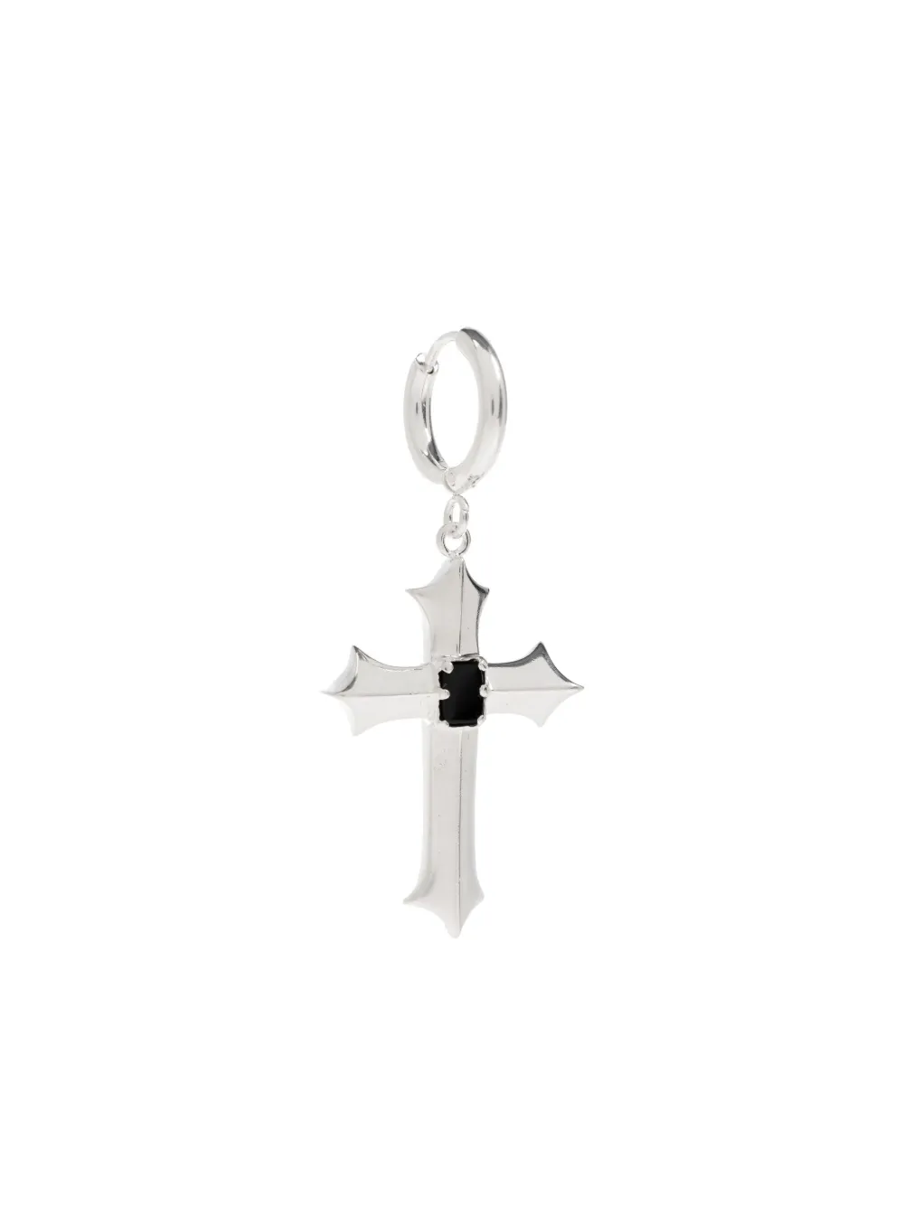 Misbhv Cross-pendant Hoop Earrings In Metallic
