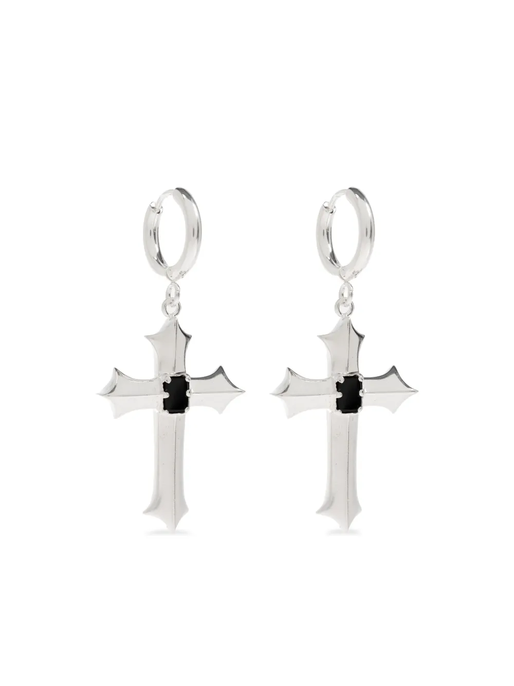 MISBHV créoles à pendentif croix | argent | Image 1