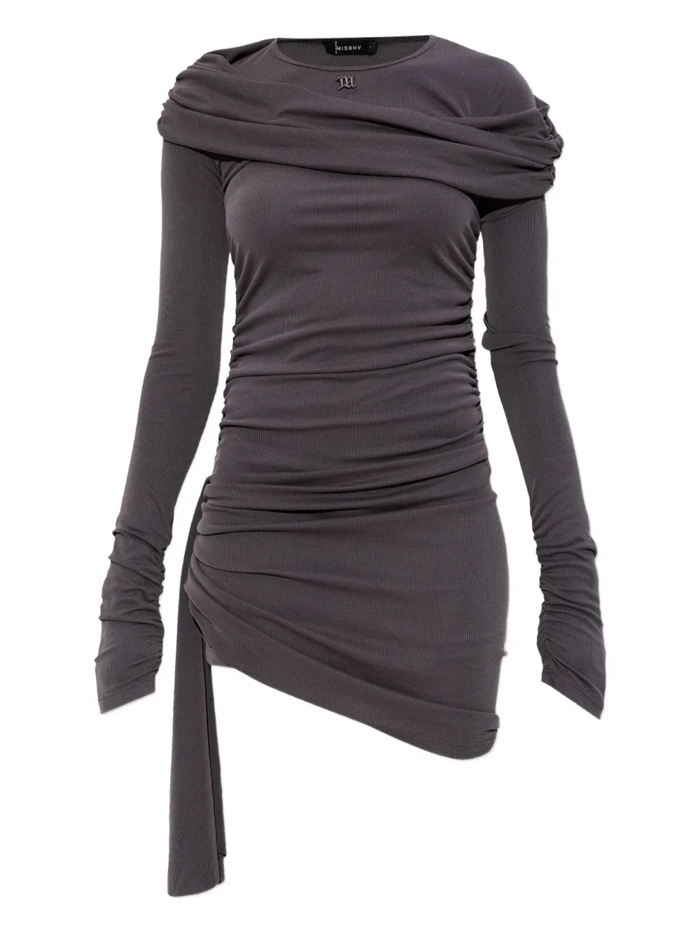 MISBHV vestido fruncido con diseño drapeado | gris | Image 1