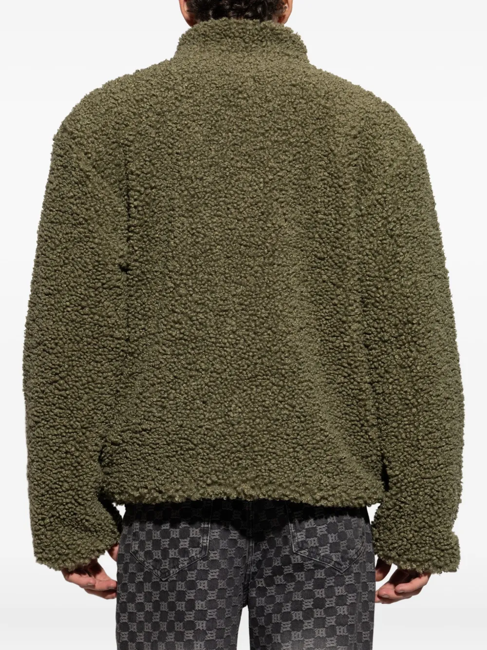 MISBHV Jack met fleece textuur en rits Groen