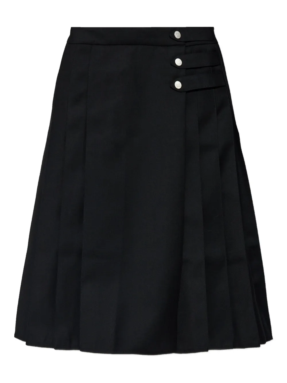 Misbhv Buttoned Pleated Skirt In Black