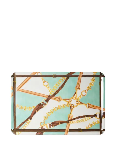 BACI MILANO chain-strap motif rectangular tray