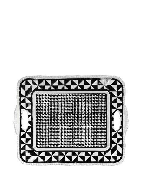 BACI MILANO houndstooth-pattern tray