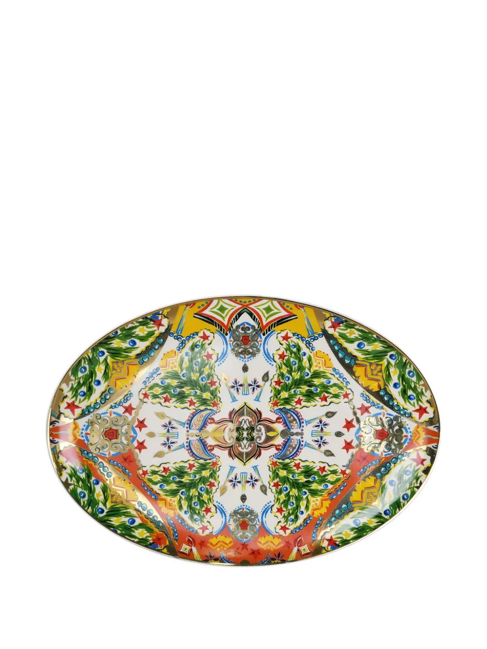 BACI MILANO Cosy Xmas oval plate - Nude