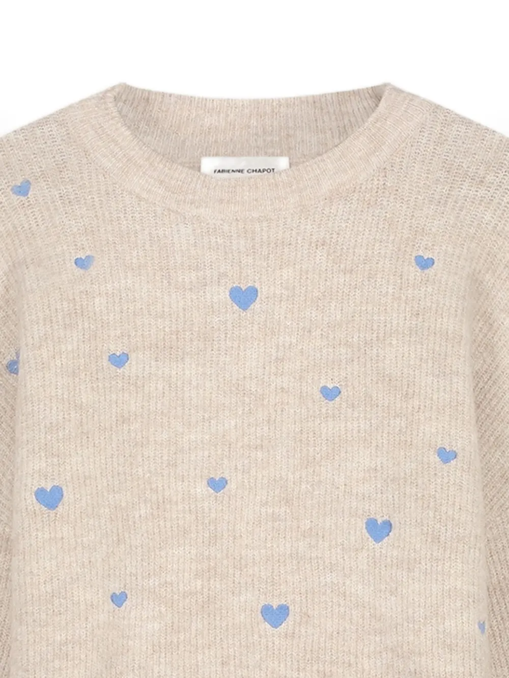 Fabienne Chapot heart-embroidered balloon-sleeve sweater | Knitted Sweaters | Image 2